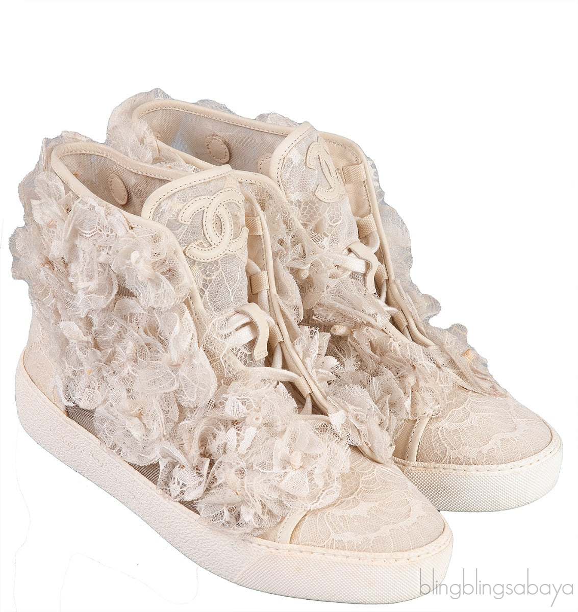 Floral Mesh Camellia Sneakers