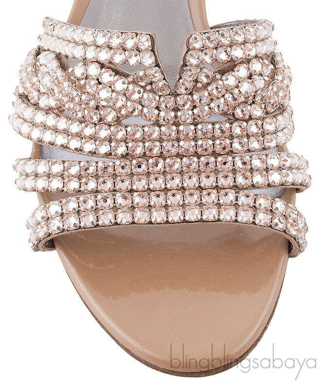 Galaxy Beige Heeled Sandals