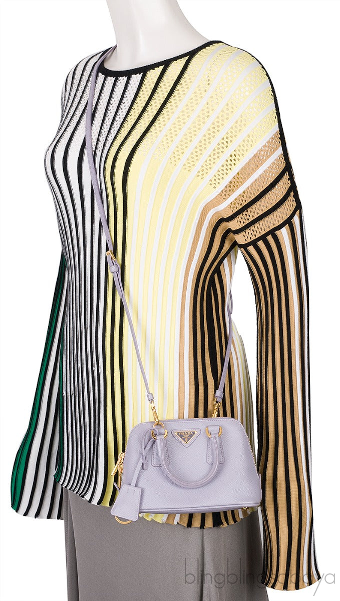 Glicine Saffiano Mini Promenade Bag