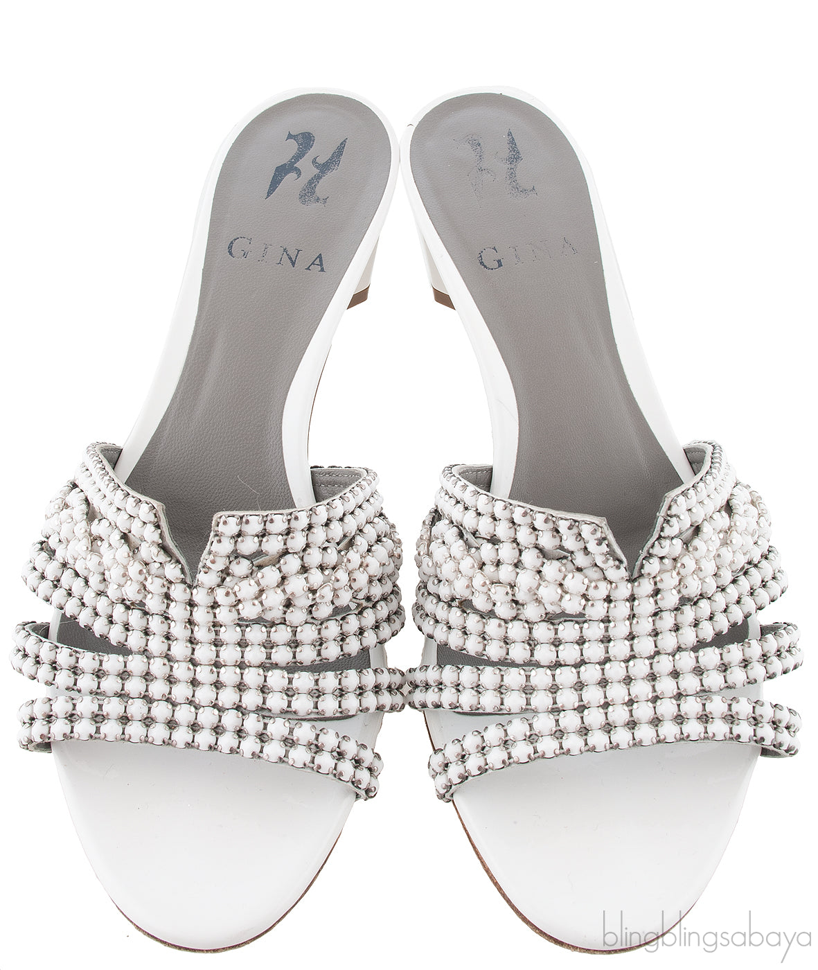 Galaxy White Heeled Sandals