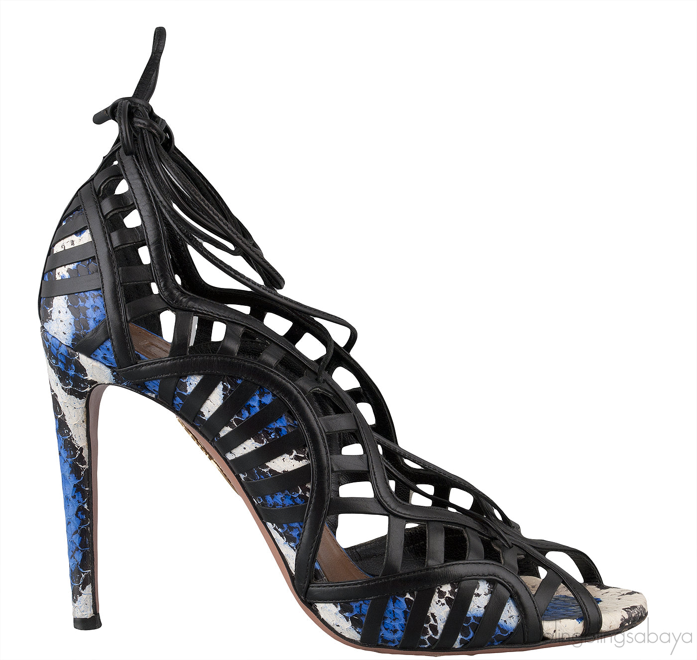 Python Lace Up Heels