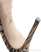 Giuseppe Zanotti Leopard Print Satin Mule Slides