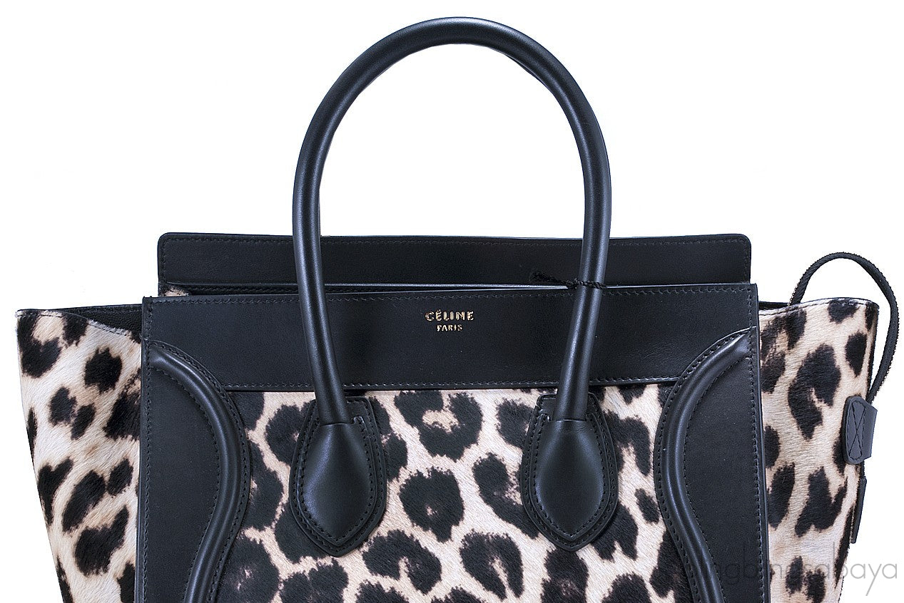 Mini Luggage Leopard Pony Hair