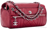 Red Perforated Shoulder Bag