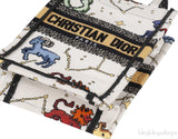 Canvas Embroidered Pixel Zodiac Mini Book Tote Bag