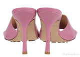 Pink Stretch Leather Sandals