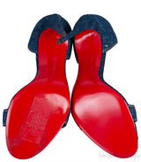 Gourmi 100 Chain-embellished Denim Sandals