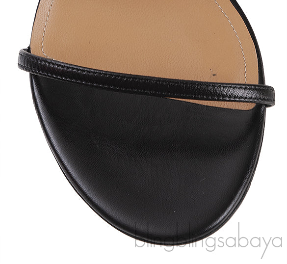 Loewe Black Strappy Nail Polish Leather Sandals