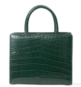 S\'uvimol My Sweet Box Emerald Crocodile Bag