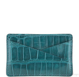 Teal Crocodile Card Holder