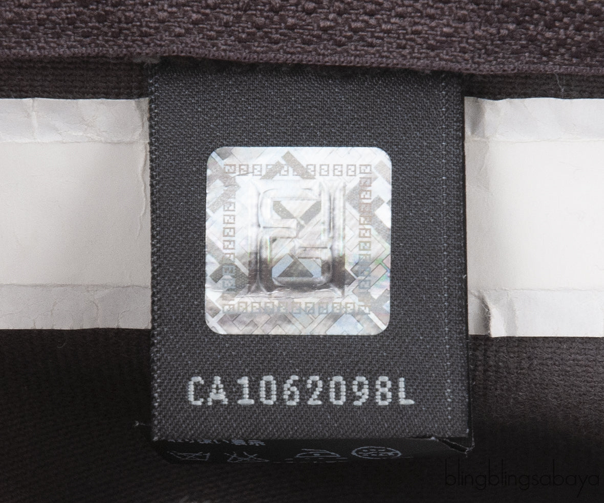 Fendi F Rectangular Grey Velvet Cushion