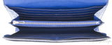 Constance Bleu Electrique Croc Wallet