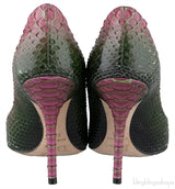Bi-color Ombre Python Heels