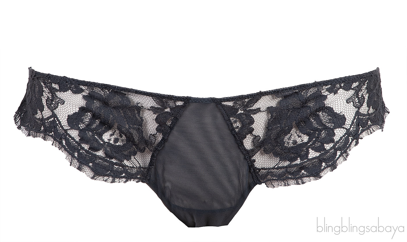 Grey Floral Lace Camisole Set