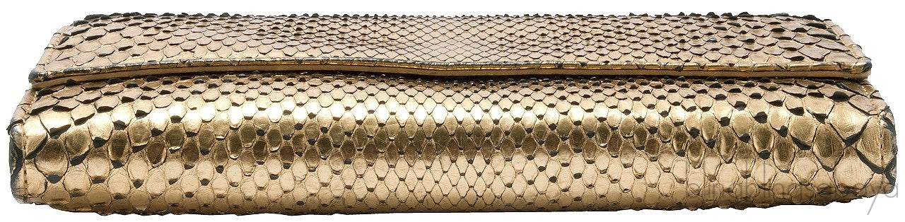 Gold Snakeskin Wallet on Chain
