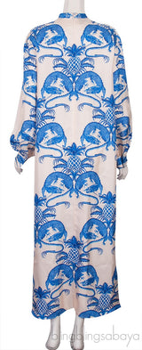 Ruffled Printed Silk Satin Twill Dress
