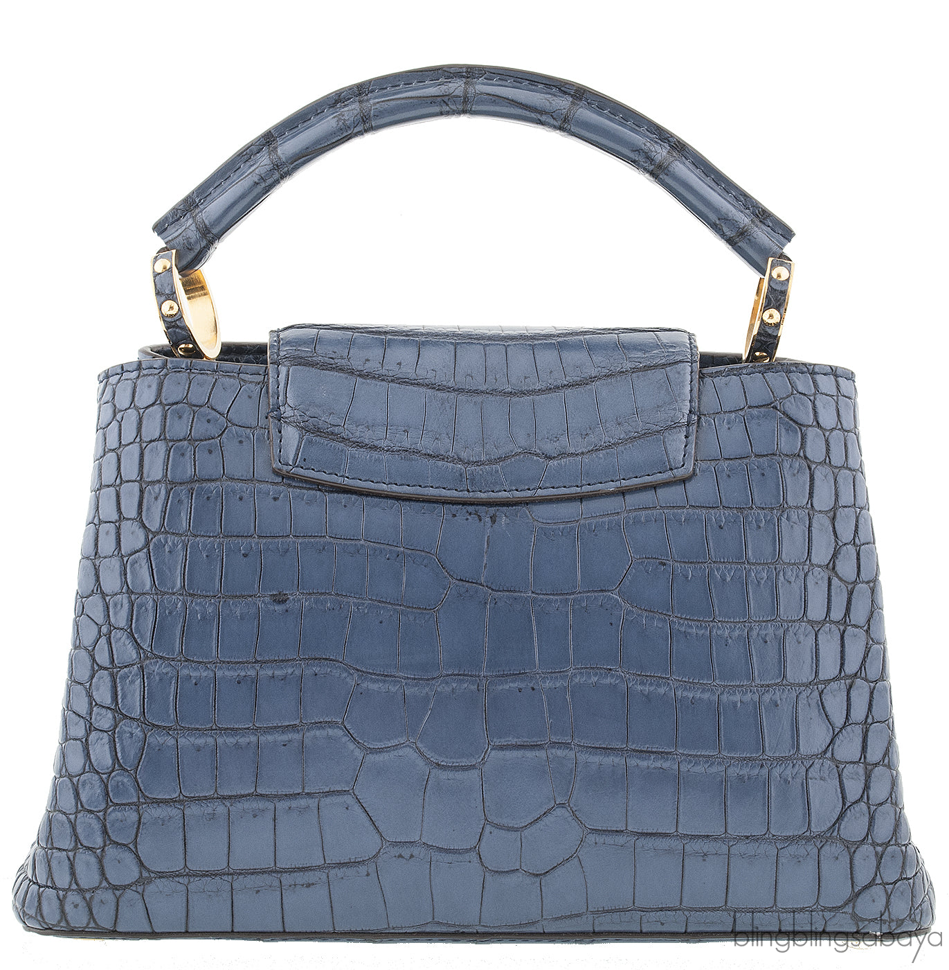 Blue Capucines Crocodile BB
