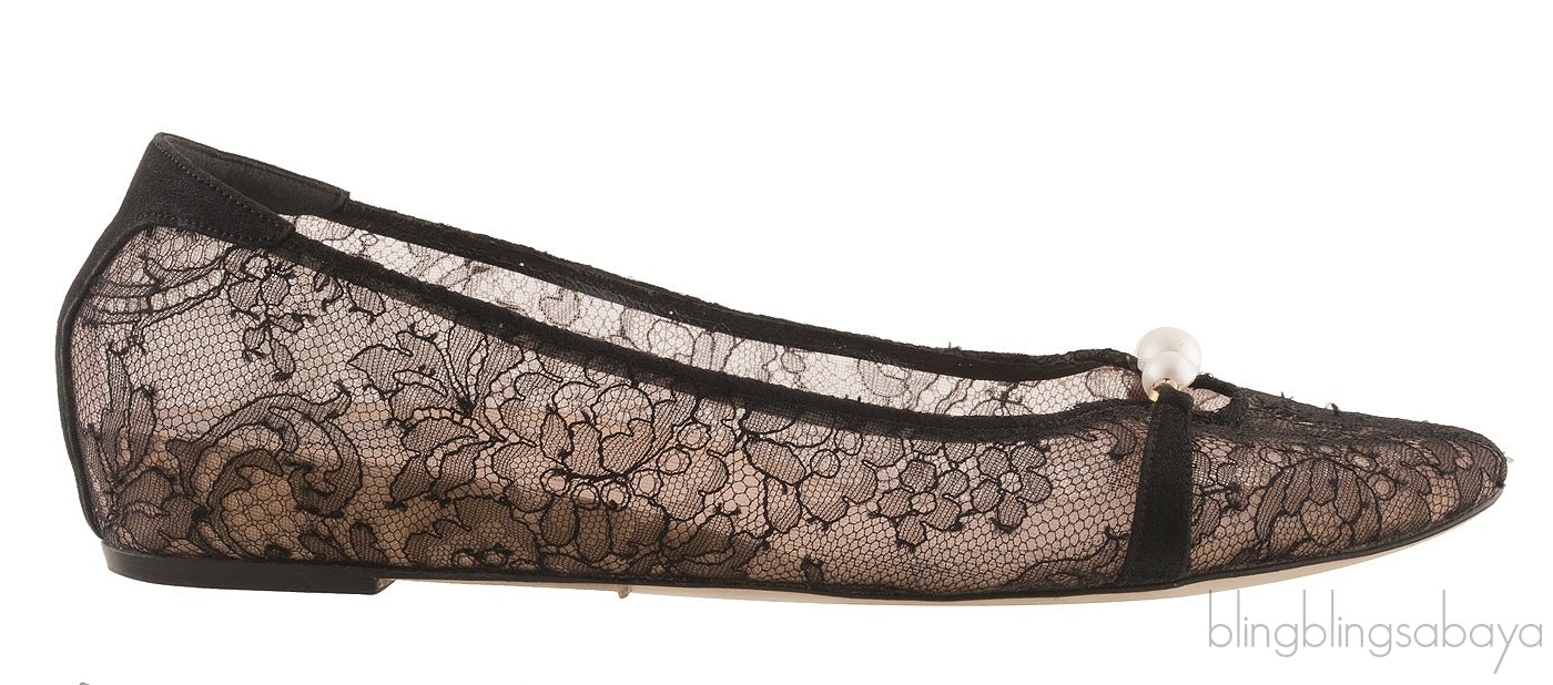Black Lace Ballet Flat