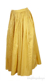 Yellow Silk Maxi Skirt