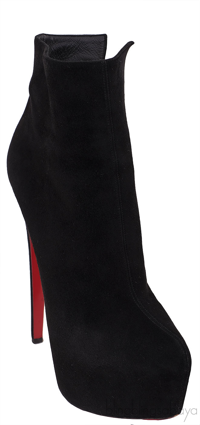 Black Suede Ankle Boots Heels