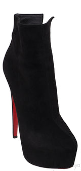 Black Suede Ankle Boots Heels