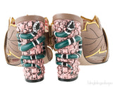 Leaf Gold Serpent Heel Slide Mule