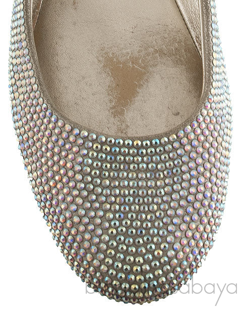 Silver Crystal Ballet Flat