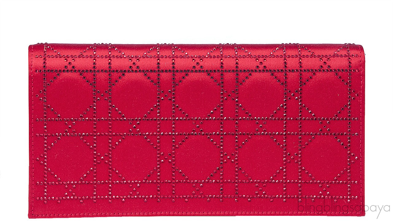Red Strass Evening Shoulder Clutch