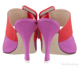 Bi-color Large Buckle Mule