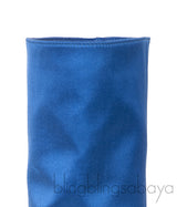 Blue Satin Ankle Boots