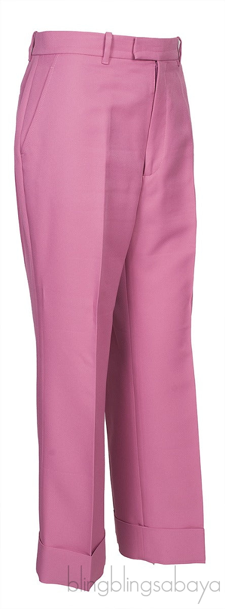 Pink Polyester Trouser