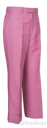 Pink Polyester Trouser