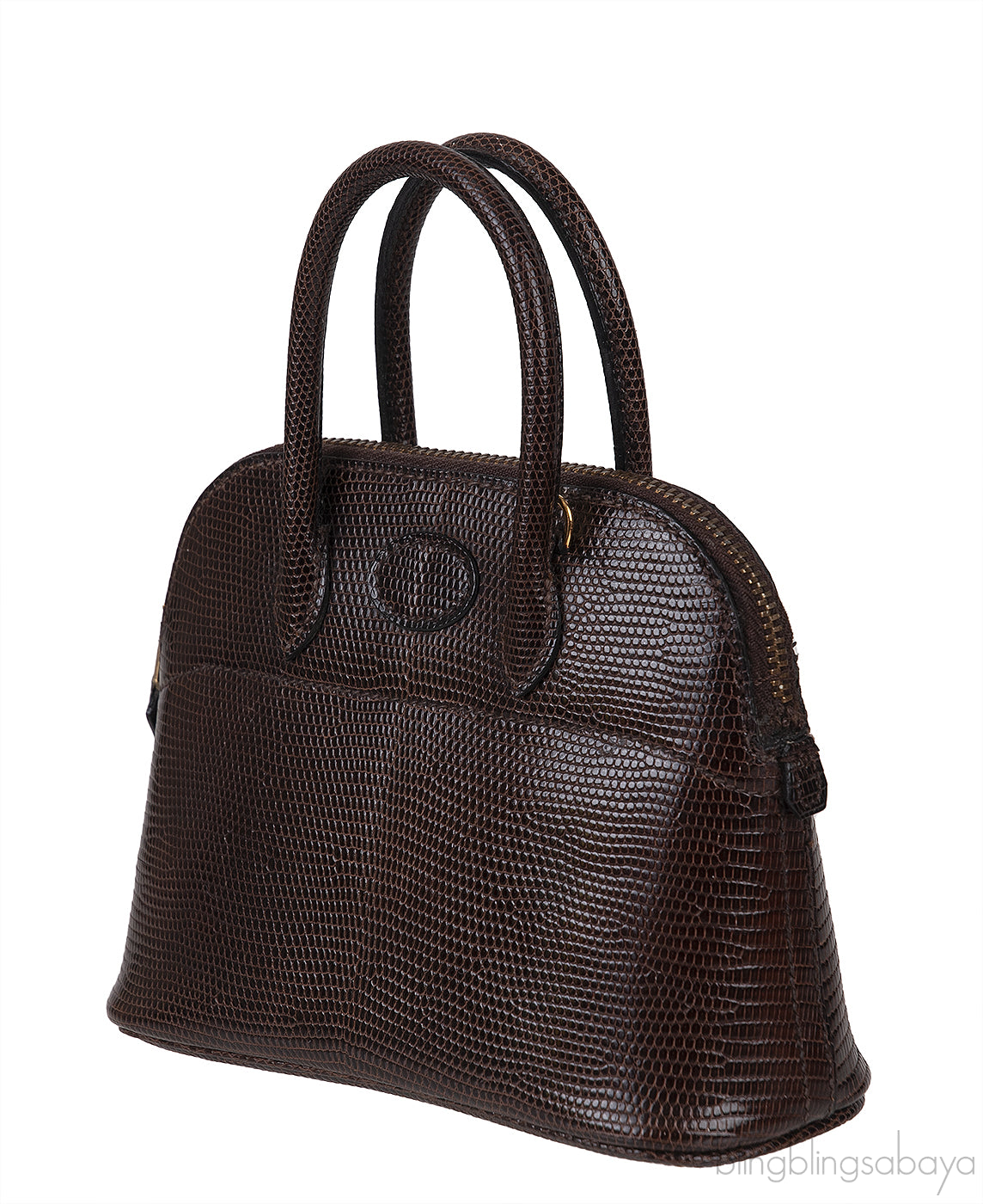 Hermes Bolide Micro 16 Brown Lizard GHW