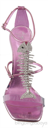Pink Fishbone Sandals