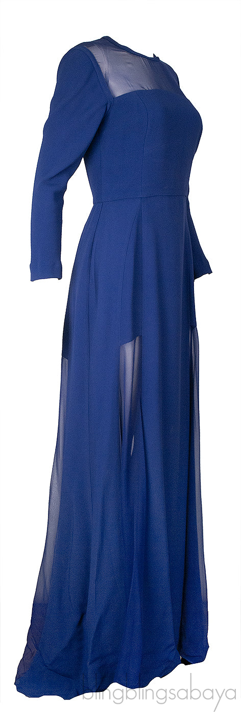 Elie Saab Blue Lace Dress