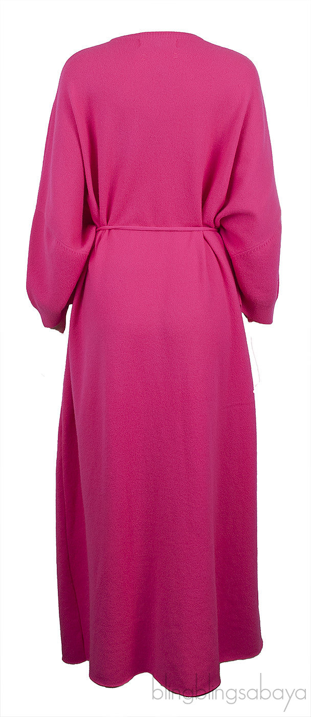 Extreme Cashmere  N°227 Ghost Belted Neon Cashmere-blend Maxi Dress
