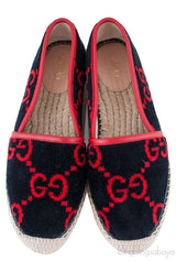Pilar GG-pattern Velvet Espadrilles