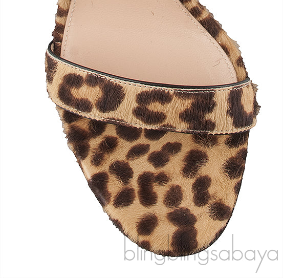 Portifino Leopard Calf Hair Sandals