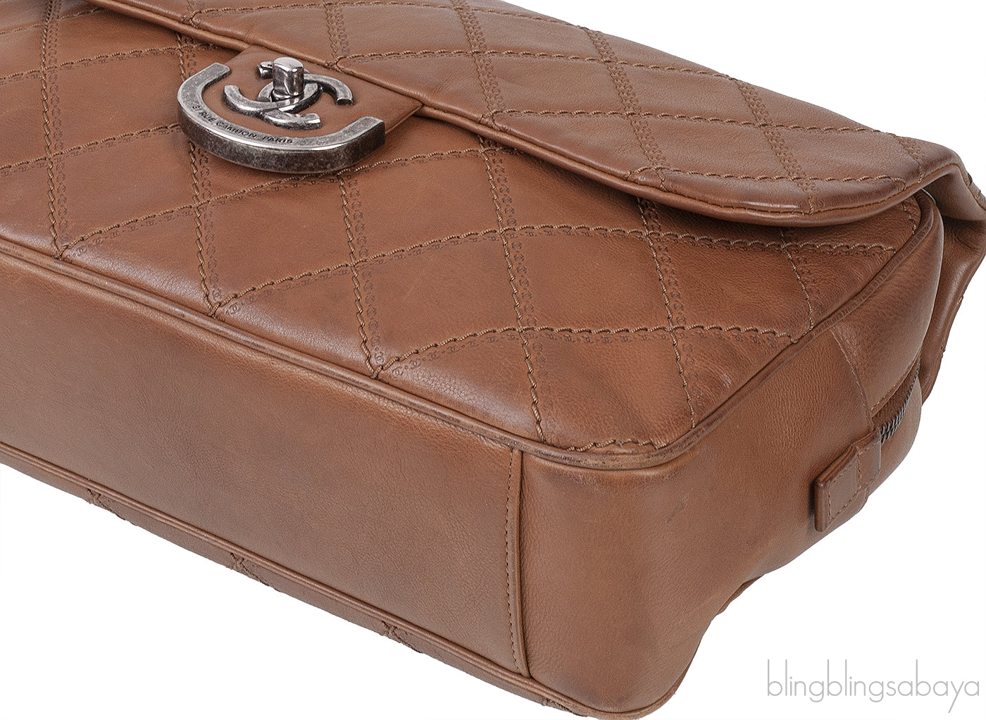 Chanel Brown Quilted Coco Sporran Shoulder Bag