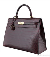 Kelly 35 Sellier Bordeaux Porosus