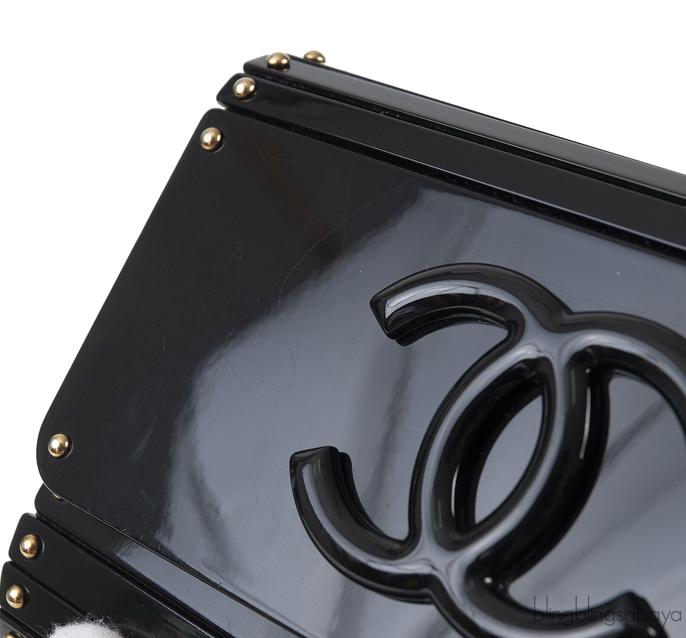 Black Hard Clutch Shoulder Bag