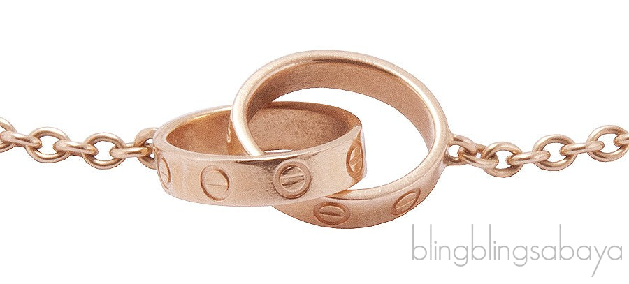 Rose Gold LOVE Chain Bracelet