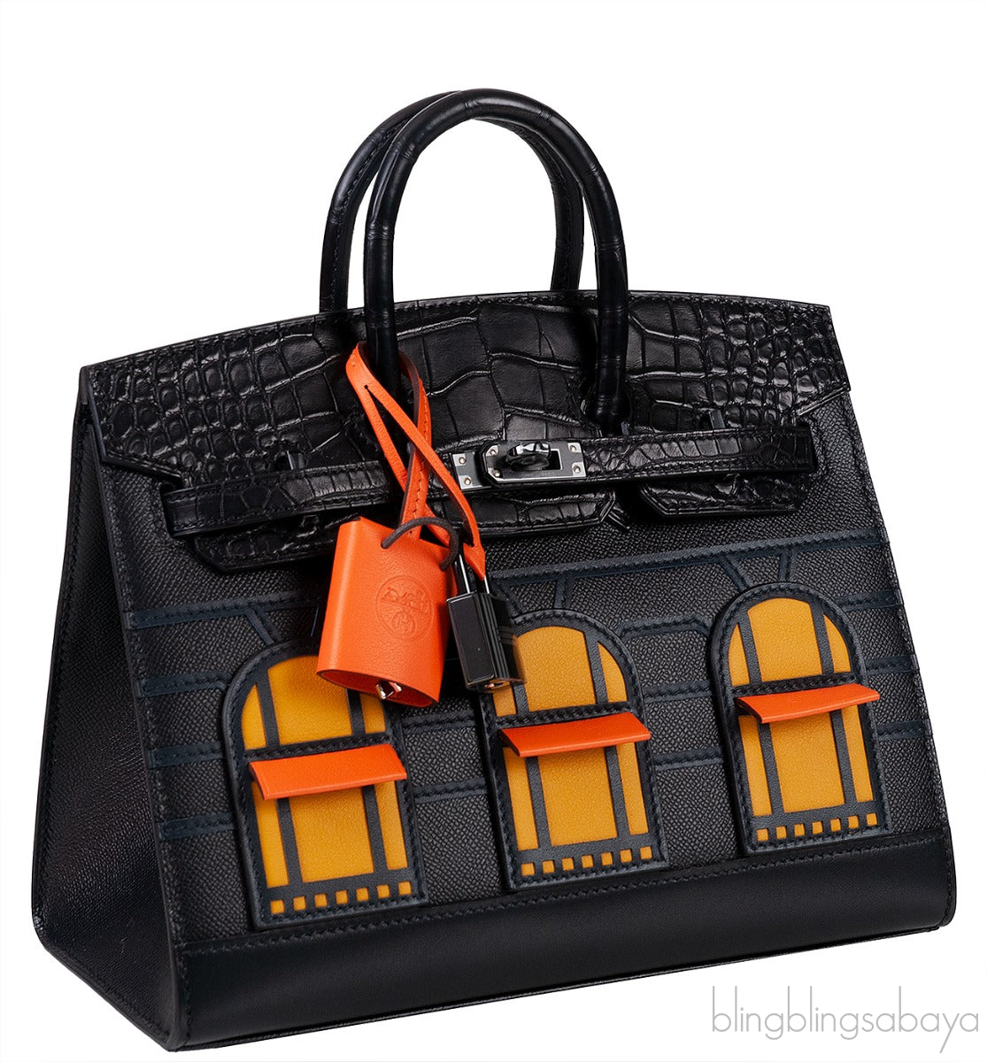 Sac Birkin 20 Sellier Faubourg So Black Crocodile Bag