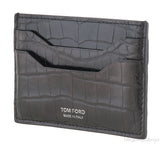 Black Crocodile Print Card Holder