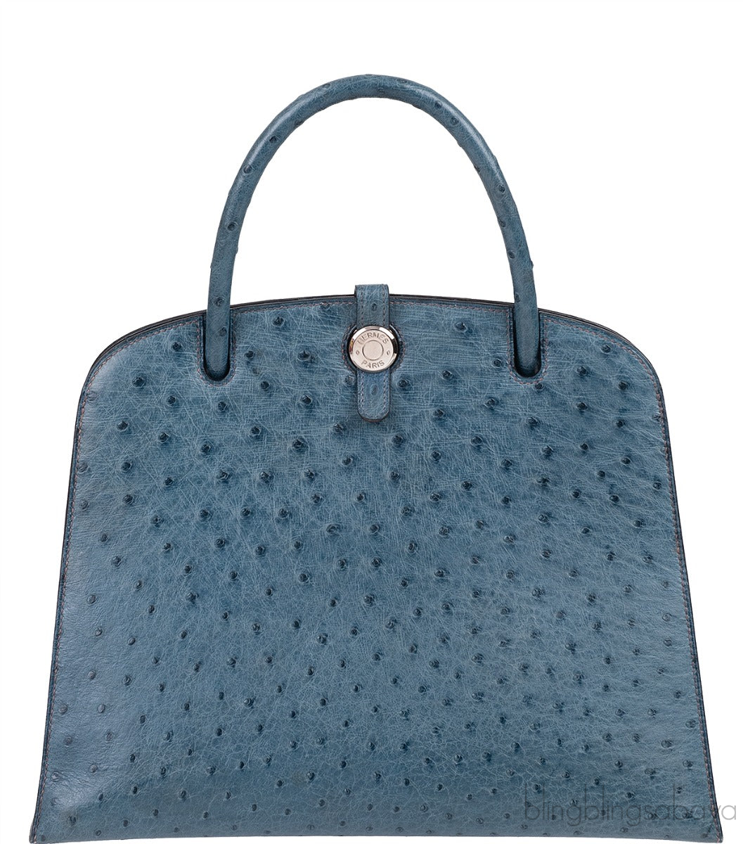 Blue Roy Ostrich Dalvy 30 Bag PHW