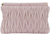 Nude Matelasse Leather Clutch