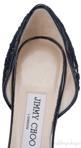 Jimmy Choo Black Flair Peep Sandals