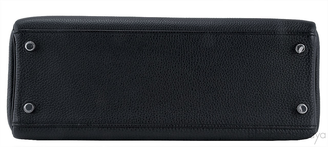 Kelly 32 Black Togo Retourne