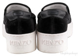 Black Velvet Logo Slip-on Platform