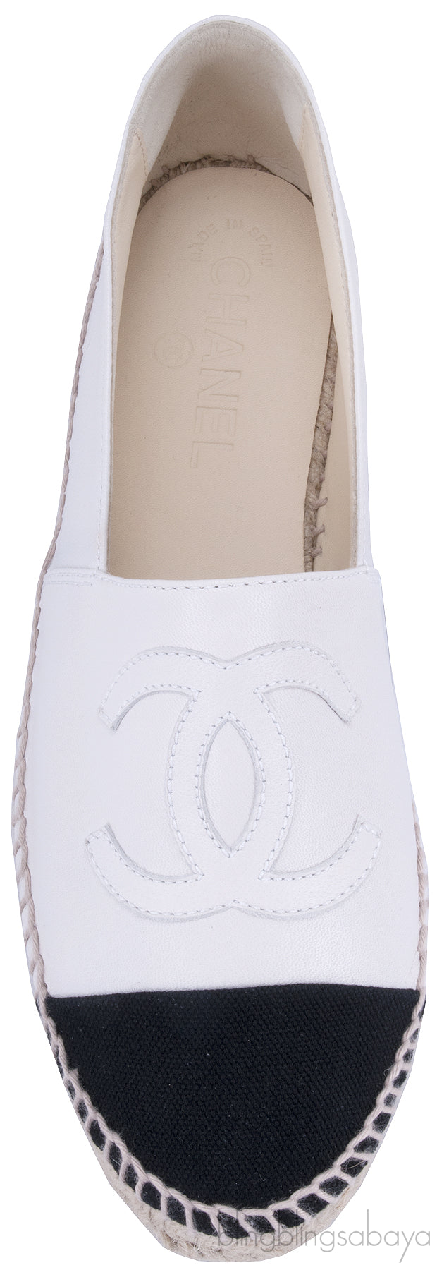 CC White & Black Espadrille